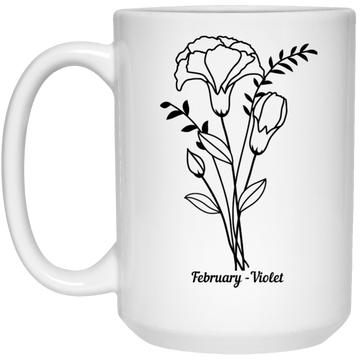 Violet White Mug