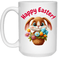Easter Coffee Mug - Happy Easter White 15oz Mug - forallmylove39