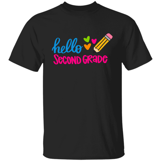 Hello Second Grade Youth 100% Cotton T-Shirt