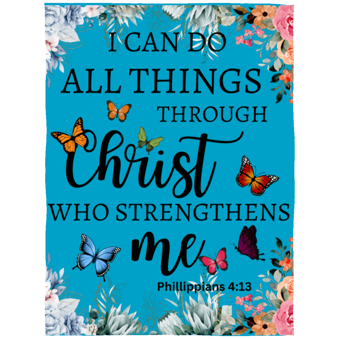 Empowering Fleece Blanket - I Can Do All Things - forallmylove39