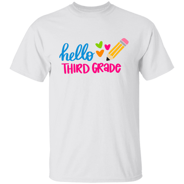 Hello Third Grade Youth 100% Cotton T-Shirt