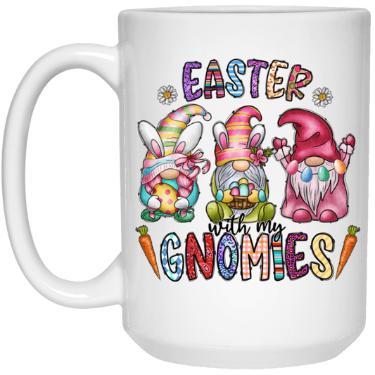 Easter Gnomies White 15oz Mug