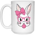 Cute Rabbit Mug - Cute Rabbit White 15 oz Mug - forallmylove39