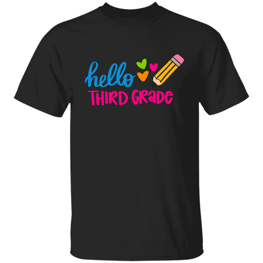 Hello Third Grade Youth 100% Cotton T-Shirt