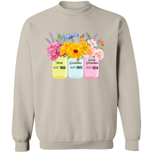 Mother's Day Personalized Mason Jar Crewneck Sweatshirt