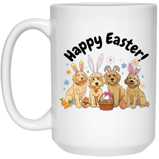 Easter Dogs Mug - Easter Dogs White 15oz Mug - forallmylove39