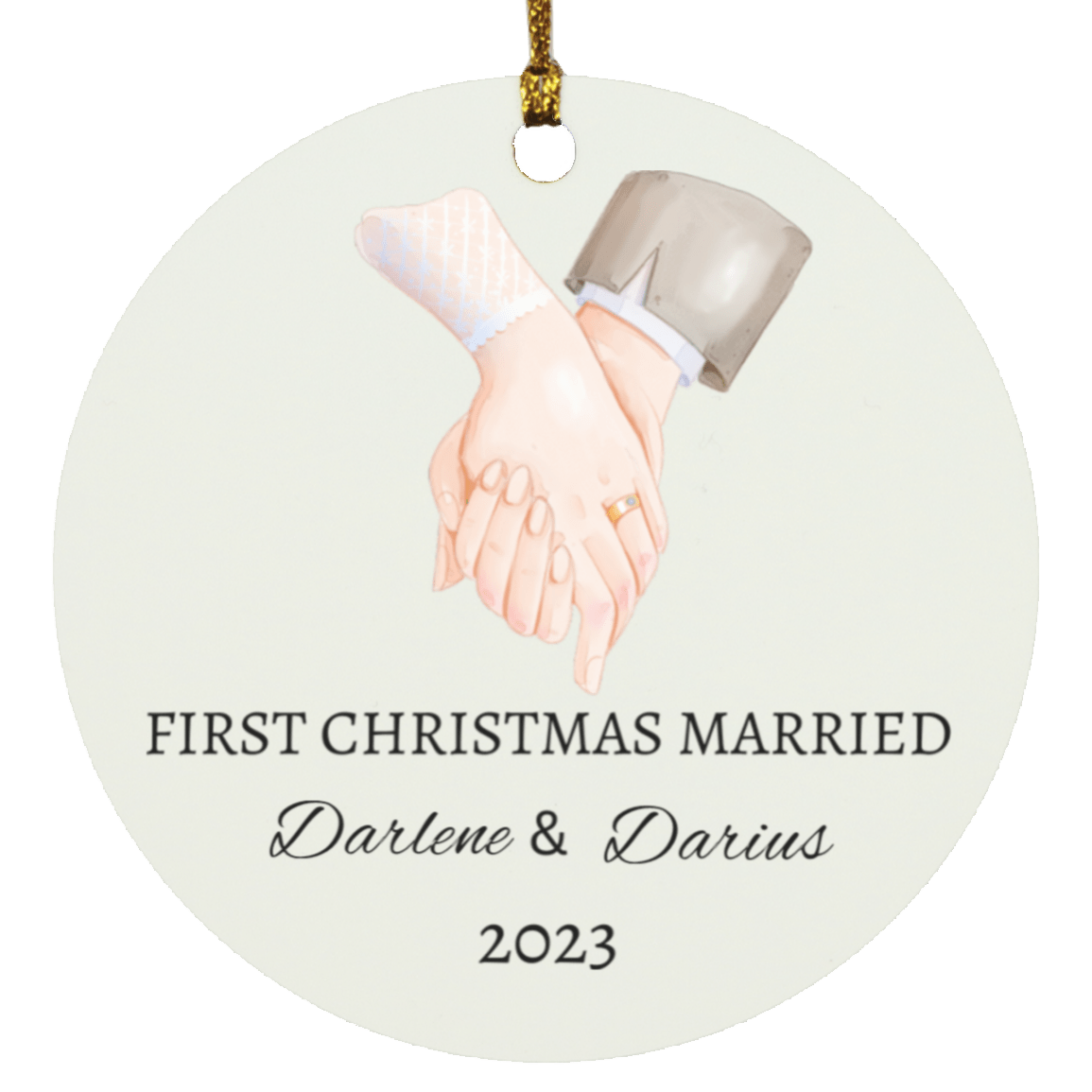 First Christmas Married Ornament - Celebrate The Love - forallmylove39
