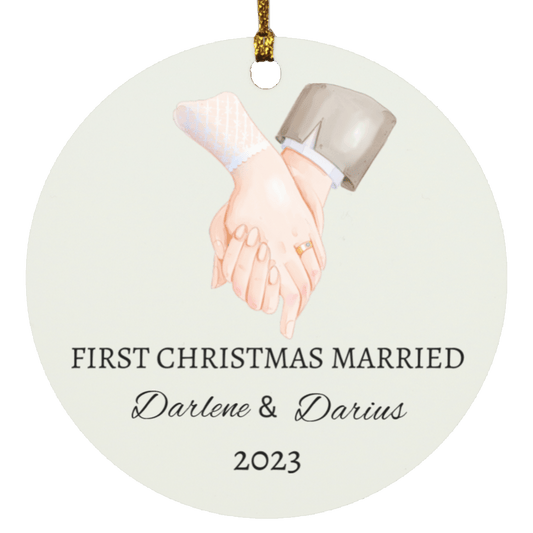 First Christmas Married Ornament - Celebrate The Love - forallmylove39