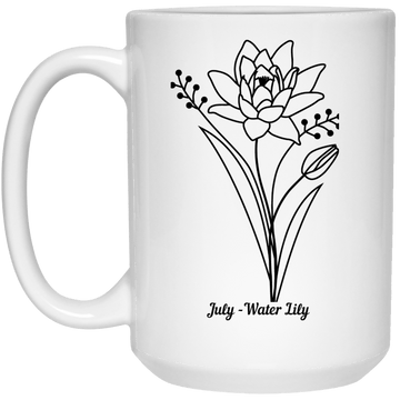 Water Lily  White Mug