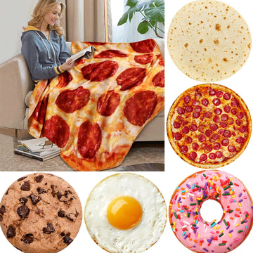 Cozy Pizza Blanket - Soft Plush Throw for Bed & Sofa - forallmylove39