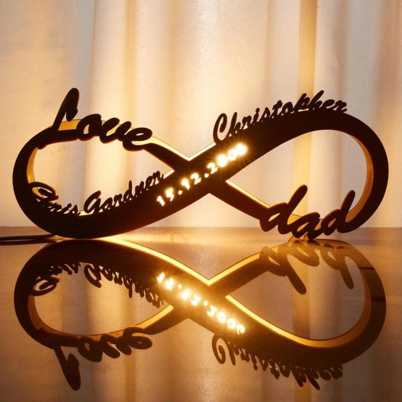 Wooden LED Night Light - Personalized LED Night Light - forallmylove39