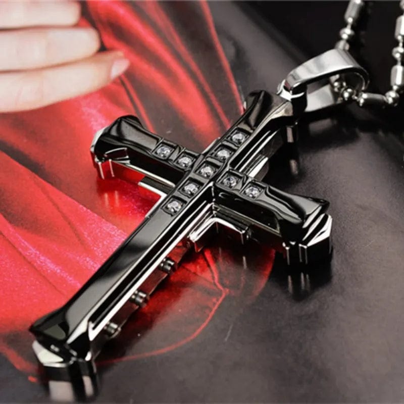 Men's Cross Necklace - The Lux Cross Men's Necklace - forallmylove39