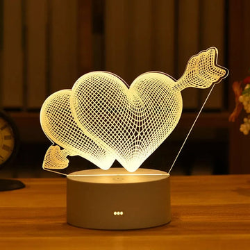 Illusion Bedside Acrylic LED Lamps Bedroom Home Decoration