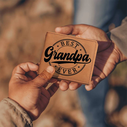 The Best Grandpa Ever - Graphic Leather Wallet