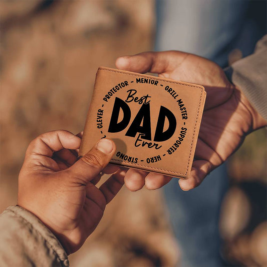 Best Dad Ever - Graphic Leather Wallet