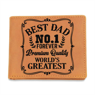 Best Dad No. 1  Forever- Graphic Leather Wallet