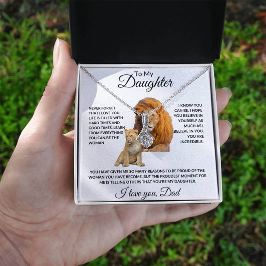 To My Daughter Love Dad - Alluring Beauty Necklace