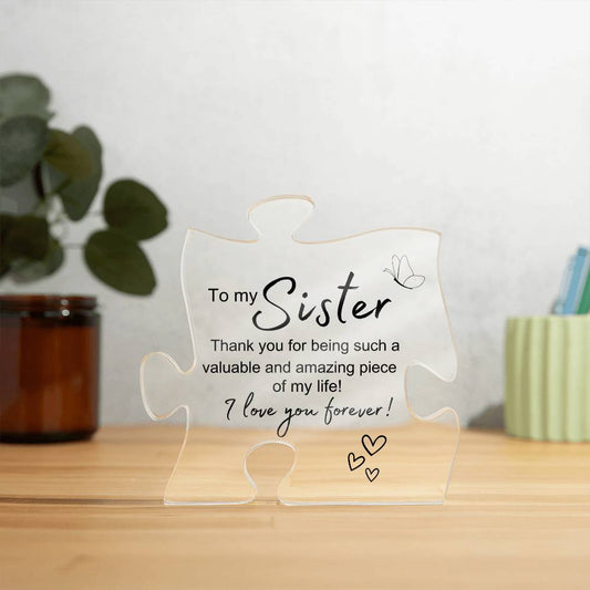 Acrylic Puzzle Plaque - To My Sister - forallmylove39