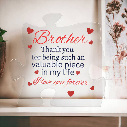 Brother Acrylic Puzzle Plaque