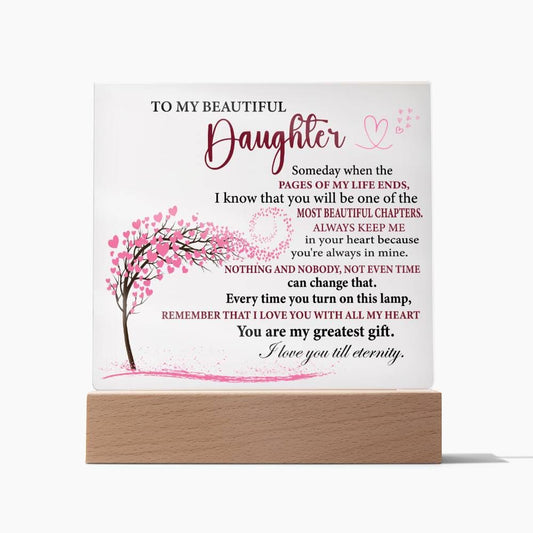 Square Acrylic Plaque - To My Daughter - forallmylove39