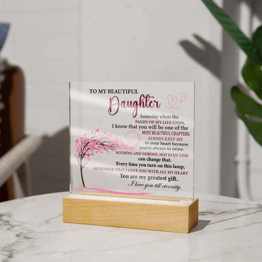 Square Acrylic Plaque - To My Daughter - forallmylove39