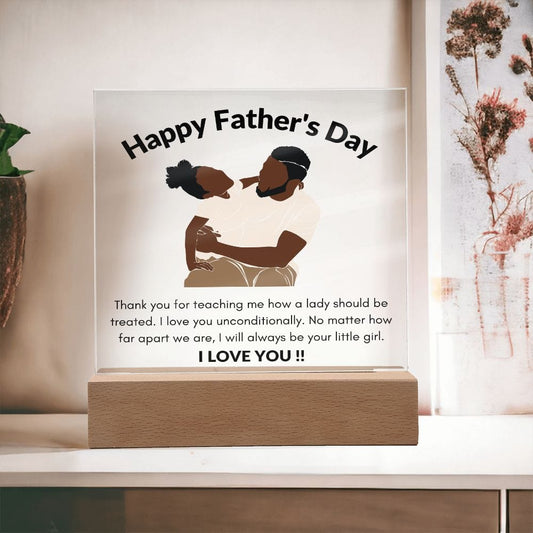 Happy Father's Day Love Your Daughter - Square Acrylic Plaque