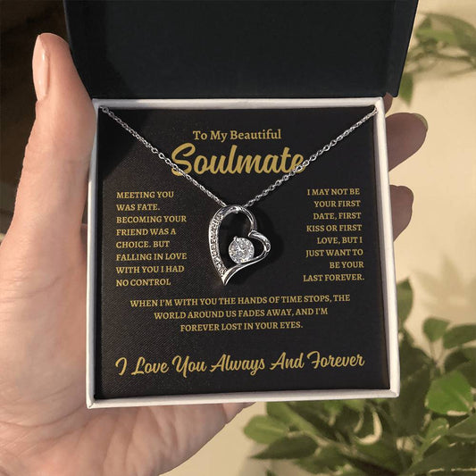 To My Beautiful Soulmate - Forever Love Necklace