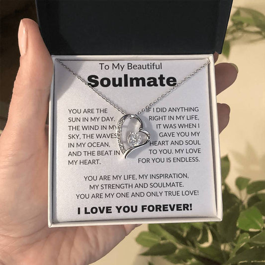 To My Beautiful Soulmate - Forever Love Necklace