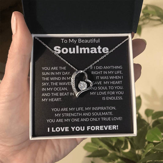 To My Beautiful Soulmate- Forever Love Necklace