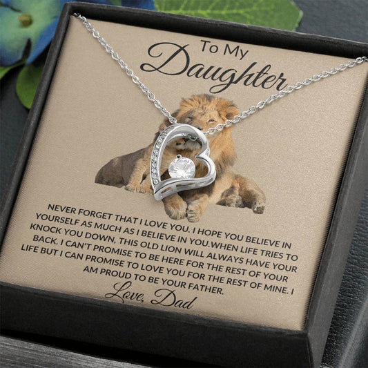 To My Daughter Love Dad - Forever Love Necklace