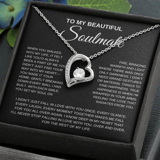 To My Beautiful Soulmate - Forever Love Necklace