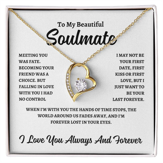 To My Beautiful Soulmate - Forever Love Necklace