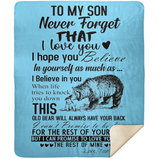 To My Son Love Mom Blanket 50x60