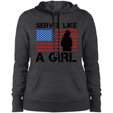 Served Like A Girl Ladies' Pullover Hooded Sweatshirt