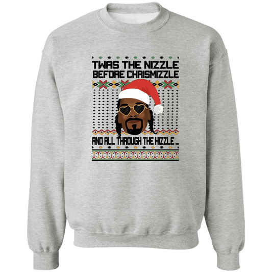Twas the Nizzle Crewneck Pullover Sweatshirt