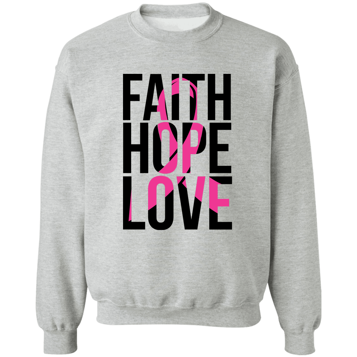 Hope, Faith & Love Unisex Crewneck Pullover Sweatshirt