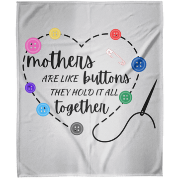 Mothers are like Buttons Fleece Blanket