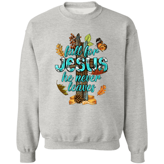 Fall for Jesus Unisex Crewneck Pullover Sweatshirt