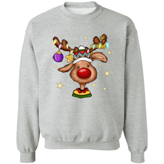 Reindeer Crewneck Pullover Sweatshirt