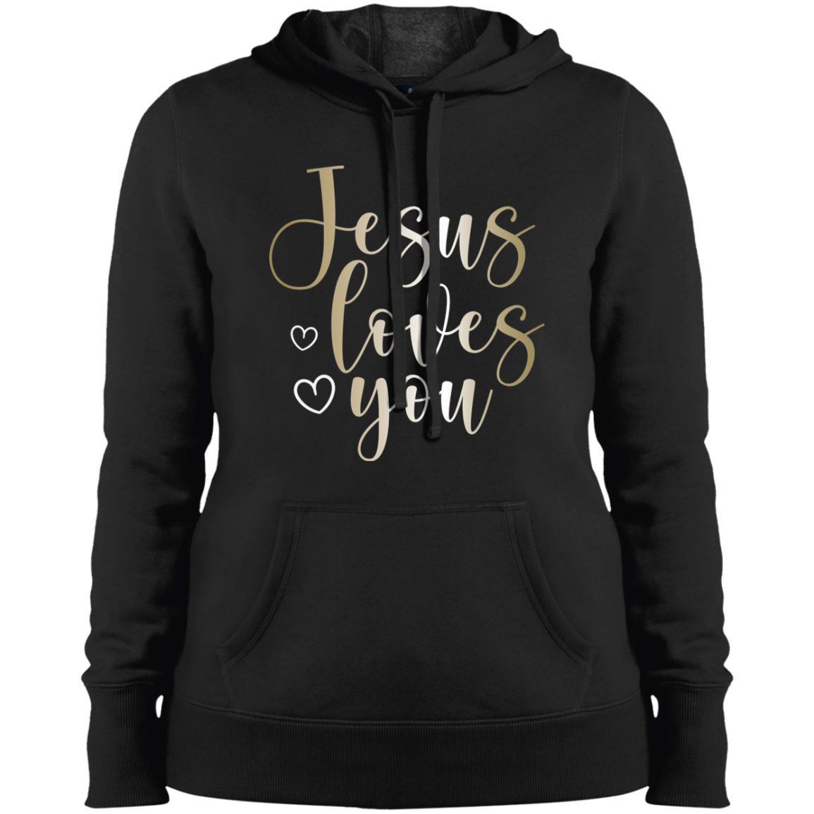 Jesus Loves You Ladies' Pullover Hooded Sweatshirt