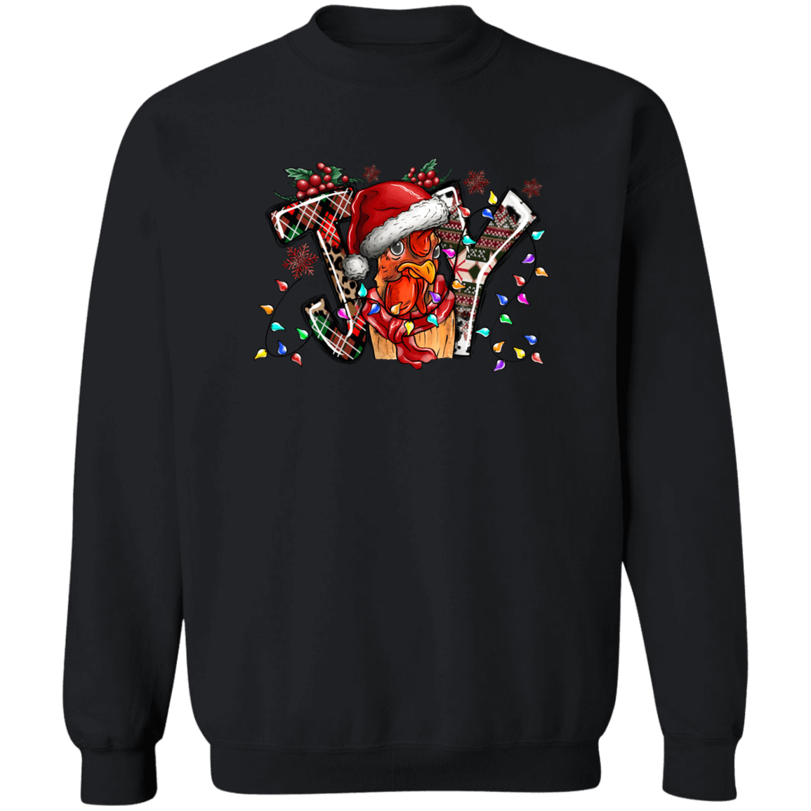 Joy Christmas Crewneck Pullover Sweatshirt