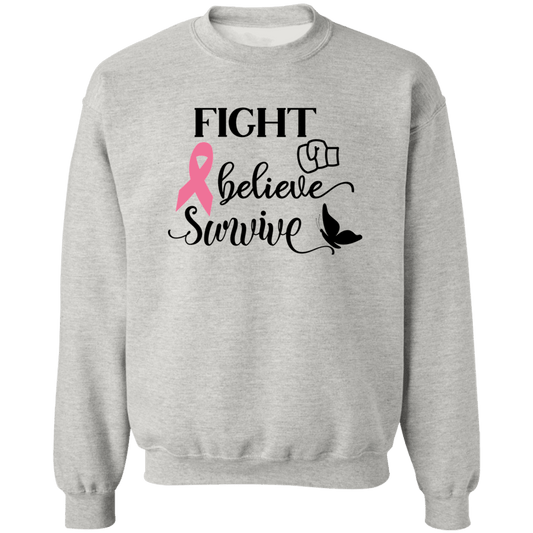 Fight & Believe Unisex Crewneck Pullover Sweatshirt