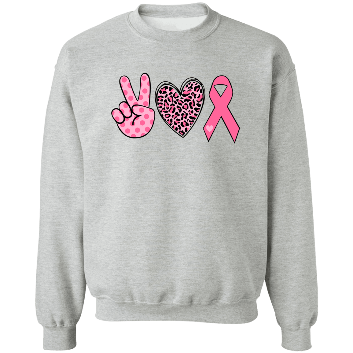 Peace Love & Cure Unisex Crewneck Pullover Sweatshirt