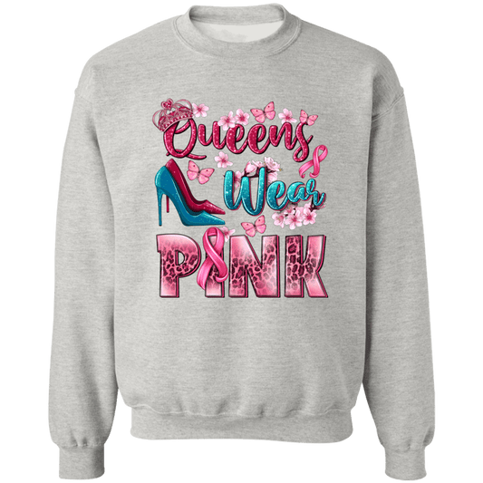 Queens Wear Pink Unisex Crewneck Pullover Sweatshirt