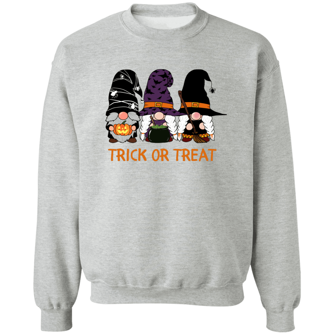 Trick or Treat Ladies Crewneck Pullover Sweatshirt