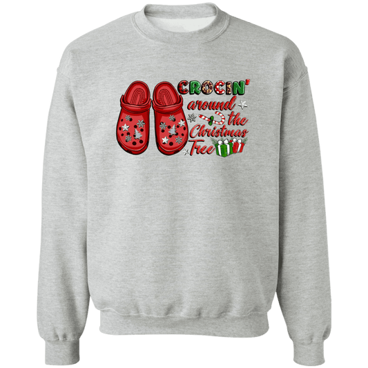 Crocing Christmas Crewneck Pullover Sweatshirt