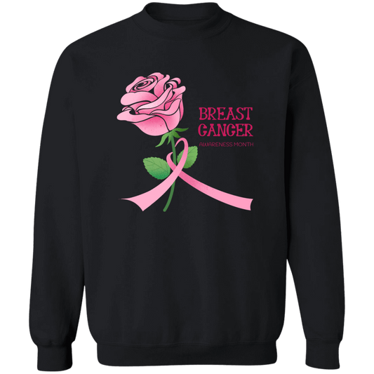 Pink Rose Unisex Crewneck Pullover Sweatshirt