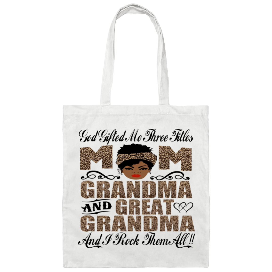 God gifted me three names.... Canvas Tote Bag