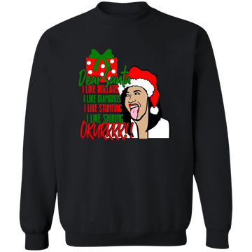 Cardi Santa Crewneck Pullover Sweatshirt