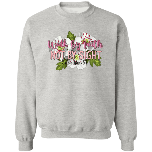 Not By Sight Unisex Crewneck Pullover Sweatshirt